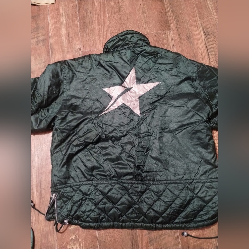 CONVERSE men's full zip green quilted jacket Size XL 90s VINTAGE